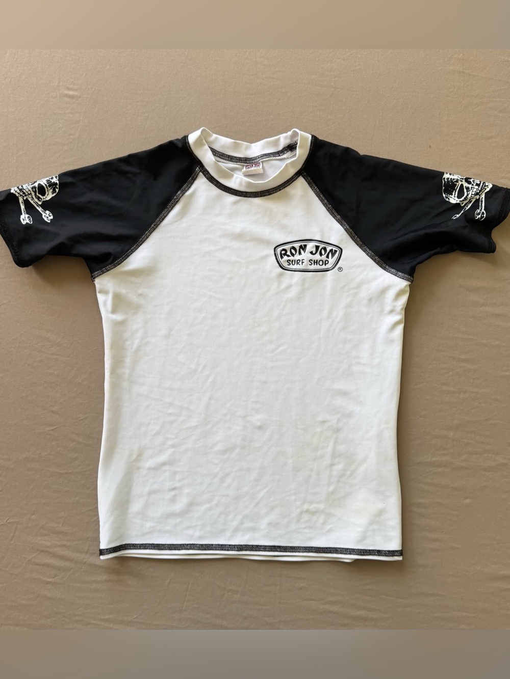 Vintage Ron Jon Surf Shop Skull Sleeve Rash Guard